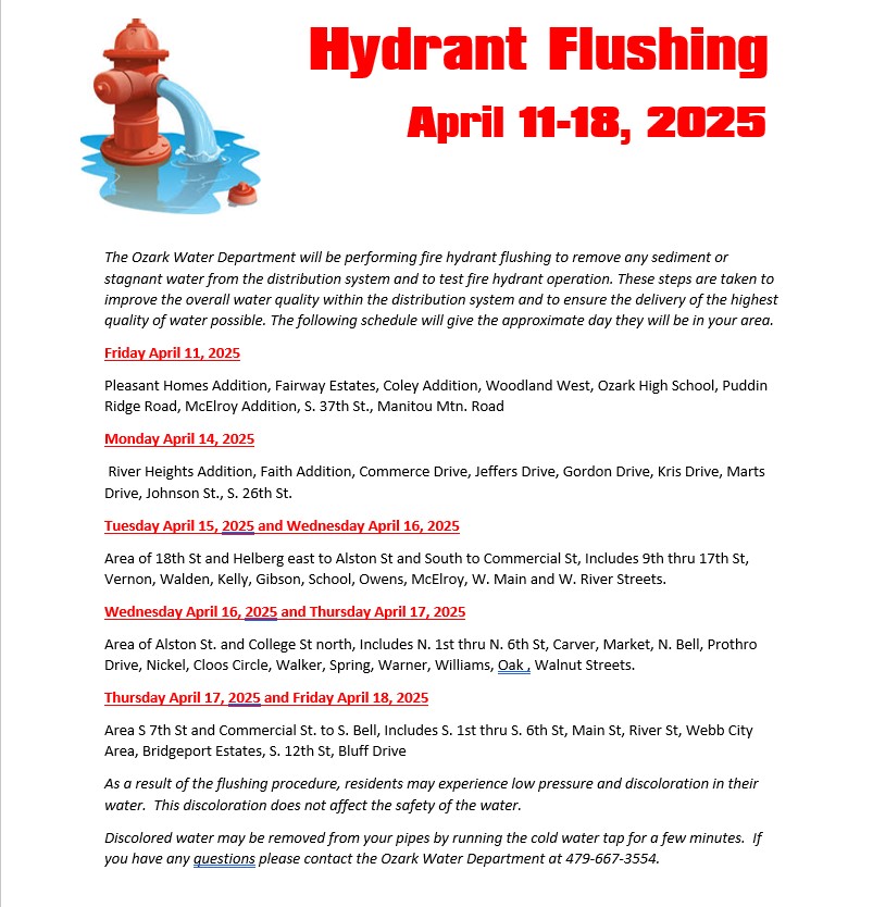 Hydrant Flushing 2025